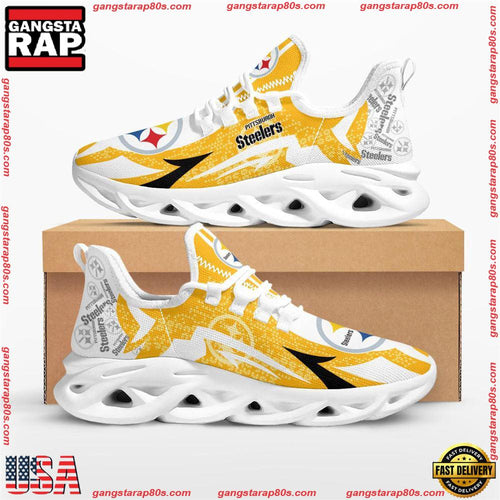 NFL Pittsburgh Steelers Symbol Geometric Pattern Max Soul Shoes Running Sneakers