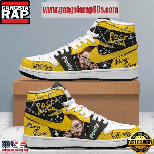 Post Malone Always Tired Posty Air Jordan 1 Sneakers Shoes