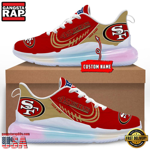 NFL San Francisco 49ers Custom Rainbow Atmospheric Air Force 1 Sneaker Shoes