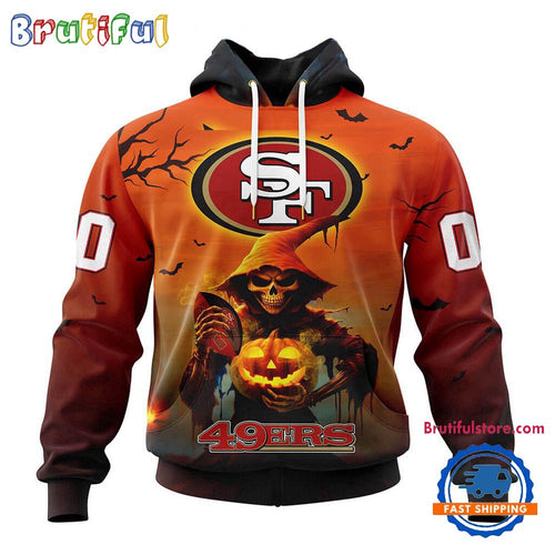 NFL San Francisco 49ers Ghost Witches Halloween Custom Hoodie