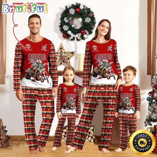 NFL San Francisco 49ers Pajamas Bunny Sports For Family Custom Name Pajamas