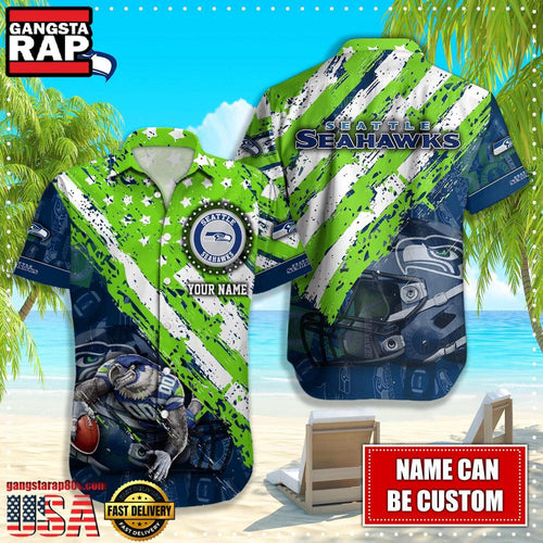 NFL Seattle Seahawks American Flag custom Hawaiian Shirts For Men Women
