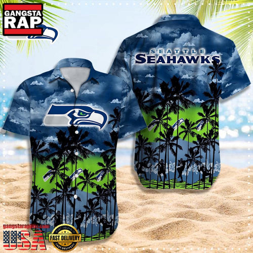 NFL Seattle Seahawks Retro Aloha Shirts For Men Women