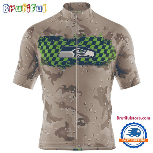 NFL Seattle Seahawks Special Desert Camo Cycling Jersey