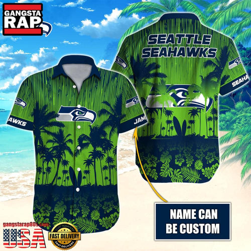 NFL Seattle Seahawks Vintage Style Custom Aloha Shirts For Men Women