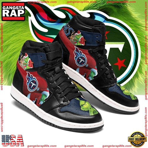 NFL Tennessee Titans Football Logo Team Air Jordan 1 Running Sneakers Shoes