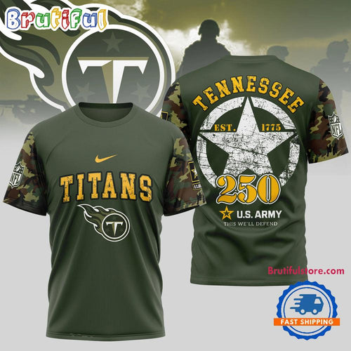 NFL Tennessee Titans US Army 250th Birthday Celebration 3D Shirt