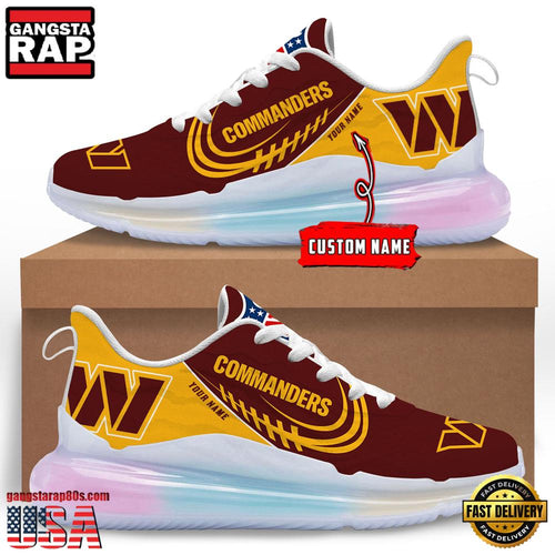 NFL Washington Commanders Custom Rainbow Atmospheric Air Force 1 Sneaker Shoes
