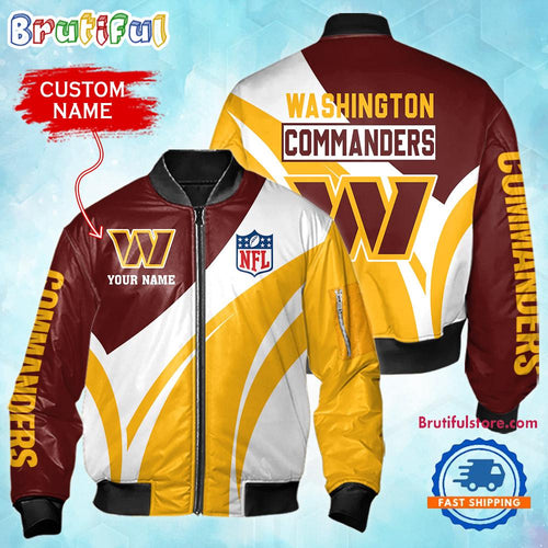 NFL Washington Commanders Football Team Logo Personalized Bomber Jacket