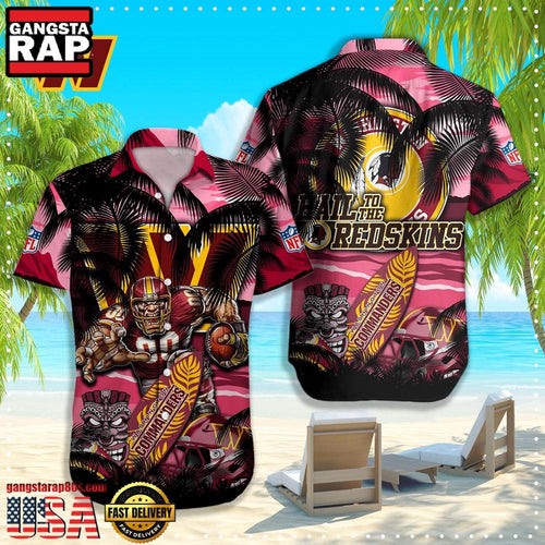 NFL Washington Commanders Hawaiian Shirt For Men Women