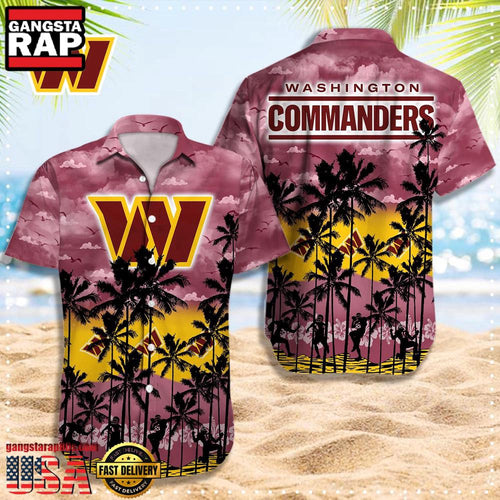 NFL Washington Commanders Retro Aloha Shirts For Men Women