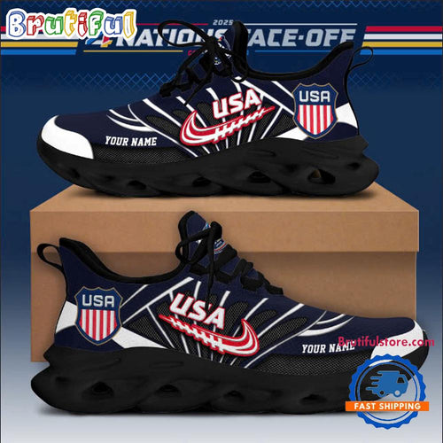 NHL 4 Nations Faceoff USA Personalized Max Soul Shoes