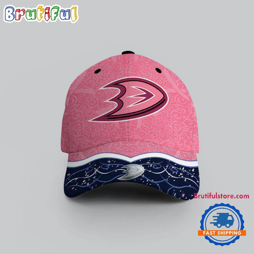NHL Anaheim Ducks Hockey Fights Against Cancer Design Cap