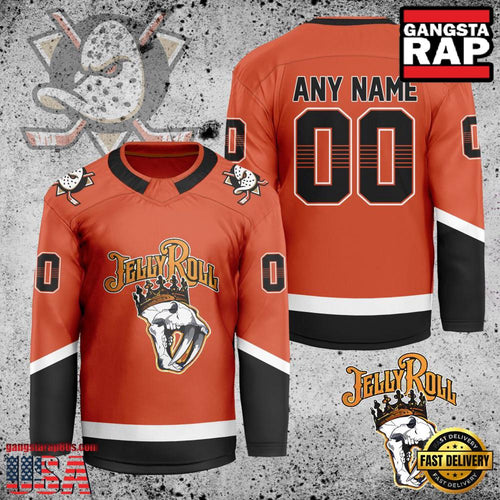 NHL Custom Name Number Anaheim Ducks Jelly Roll New Design Hockey Jersey