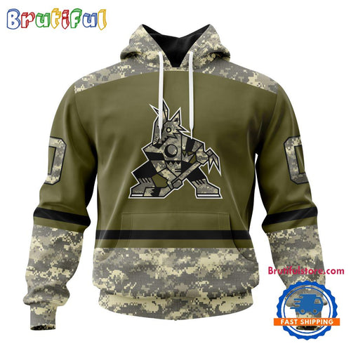 NHL Arizona Coyotes Special Veterans Military Appreciation Hoodie, TShirt, Sweatshirt