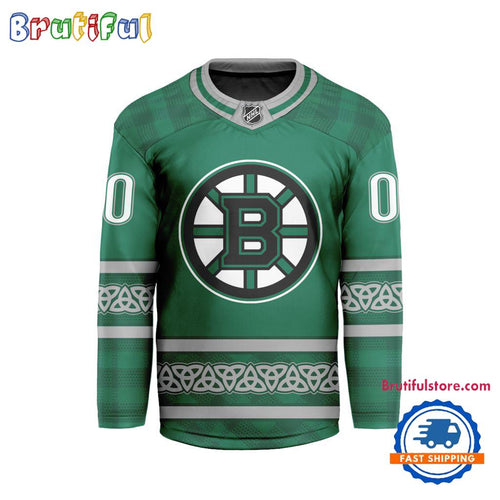 NHL Boston Bruins For St.Patrick’s Day Limited New Hockey Jersey
