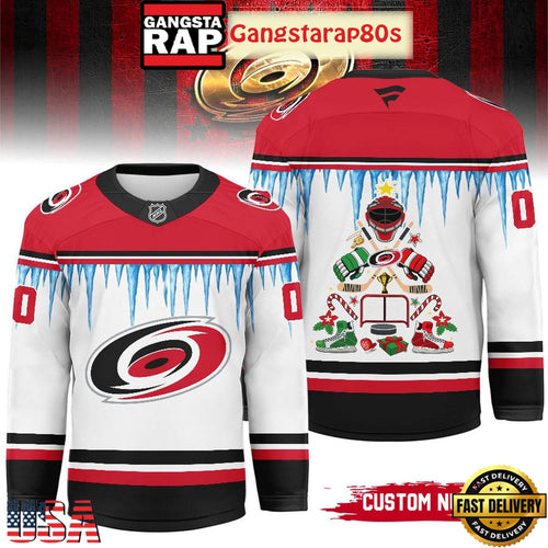 NHL Carolina Hurricanes Christmas 2025 Custom Number Hockey Jersey