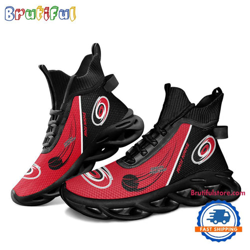 NHL Carolina Hurricanes Custom Name High Top Max Soul Shoes, Hockey Team Design Shoes Sneaker