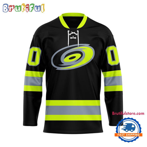 NHL Carolina Hurricanes Honoring Firefighters Lace Hockey Jersey
