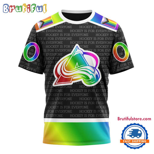 NHL Colorado Avalanche Special LGBT Pride Is For Everyone Hockey Design T Shirt, Sweatshirt, Hoodie