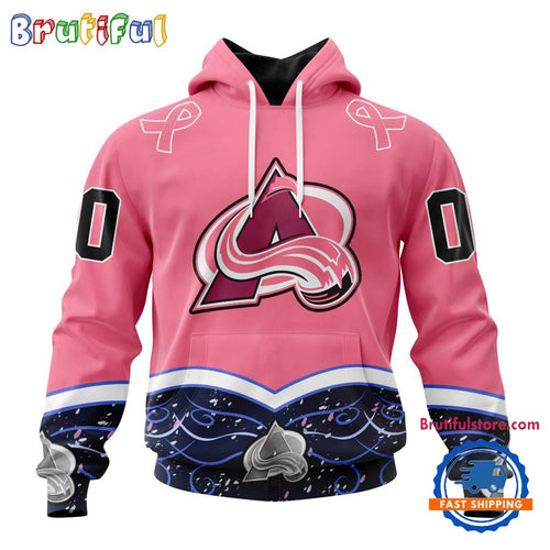 NHL Colorado Avalanche Specialized Hockey Fights Cancer Hoodie