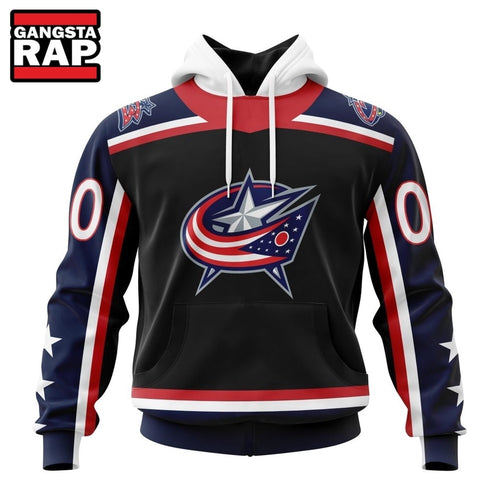 NHL Columbus Blue Jackets Specialized Unisex Kits With Retro Concepts Hoodie, T Shirt