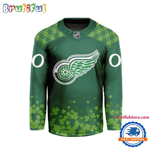 NHL Detroit Red Wings St.Patrick’s Day New Design Hockey Jersey