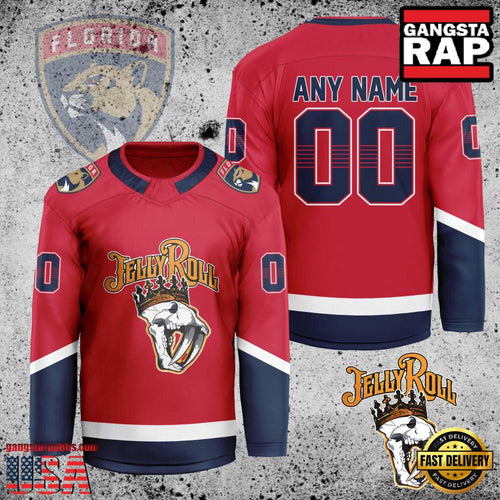 NHL Custom Name Number Florida Panthers Jelly Roll New Design Hockey Jersey