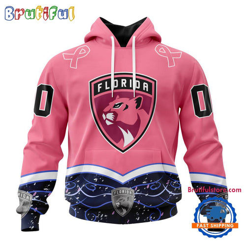 NHL Florida Panthers Specialized Hockey Fights Cancer Hoodie