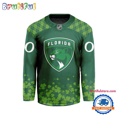 NHL Florida Panthers St.Patrick’s Day New Design Hockey Jersey