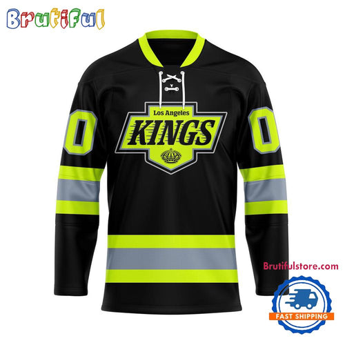 NHL Los Angeles Kings Honoring Firefighters Lace Hockey Jersey