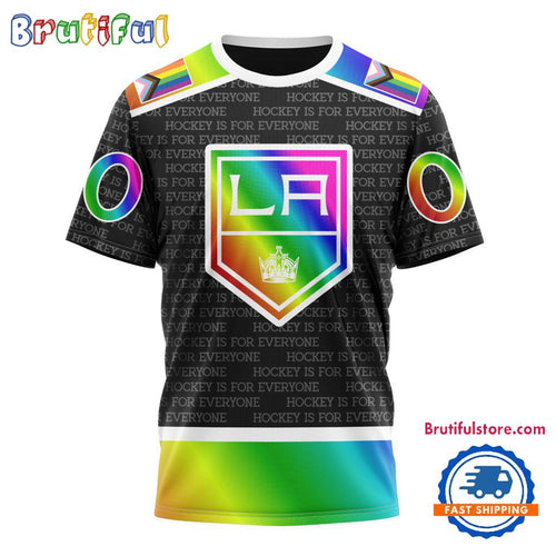 NHL Los Angeles Kings Special LGBT Pride Is For Everyone Hockey Design T Shirt, Sweatshirt, Hoodie