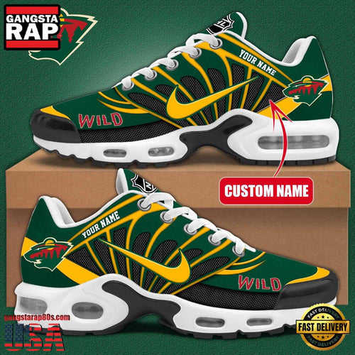 NHL Custom Name Minnesota Wild New Design Air Max Plus Shoes Running Sneakers