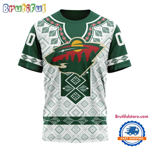 NHL Minnesota Wild Hockey Team Native Heritage Design T Shirt, Hoodie, Sweatshirt