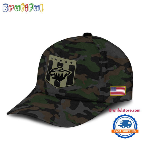 NHL Minnesota Wild Special Veterans Military Apreciation Limited Edition Cap