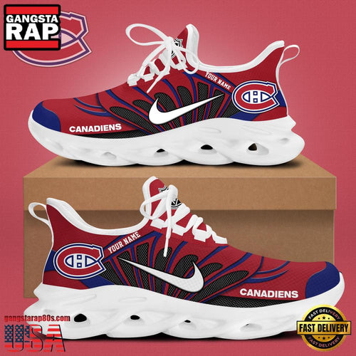 NHL Custom NameMontreal Canadiens New Design 2025 Max Soul Shoes Running Sneakers