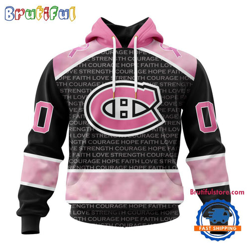 NHL Montreal Canadiens Special Pink Fight Breast Cancer Art Hoodie, T Shirt, Sweatshirt