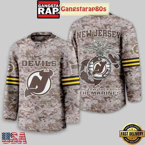 NHL New Jersey Devils US Marine Corps Camo Hockey Jersey