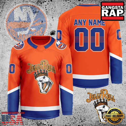 NHL Custom Name Number New York Islanders Jelly Roll New Design Hockey Jersey