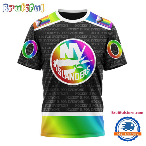 NHL New York Islanders Special LGBT Pride Is For Everyone Hockey Design T Shirt, Sweatshirt, Hoodie
