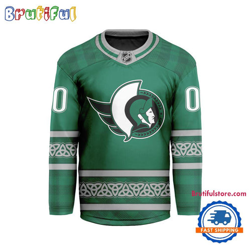 NHL Ottawa Senators For St.Patrick’s Day Limited New Hockey Jersey