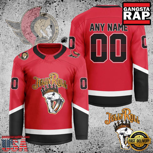 NHL Custom Name Number Ottawa Senators Jelly Roll New Design Hockey Jersey
