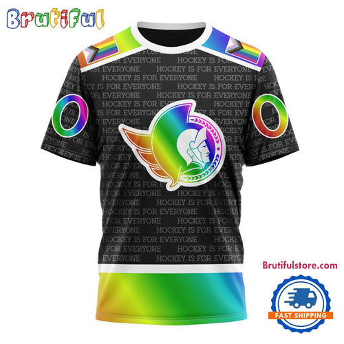 NHL Ottawa Senators Special LGBT Pride Is For Everyone Hockey Design T Shirt, Sweatshirt, Hoodie