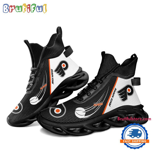 NHL Philadelphia Flyers Custom Name High Top Max Soul Shoes, Hockey Team Design Shoes Sneaker