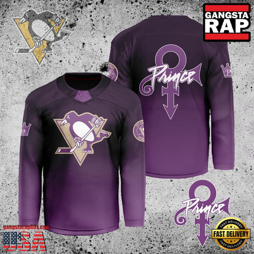 NHL Custom Name Number Pittsburgh Penguins Prince New Design Hockey Jersey