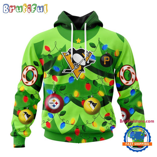 NHL Pittsburgh Penguins Specialized Christmass Tree Color And City’s Sport Teams Hoodie, Sweatshirt, T Shirt