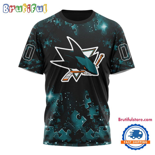NHL San Jose Sharks Autism Awareness Hockey New Design TShirt, Sweatshirt, Hoodie