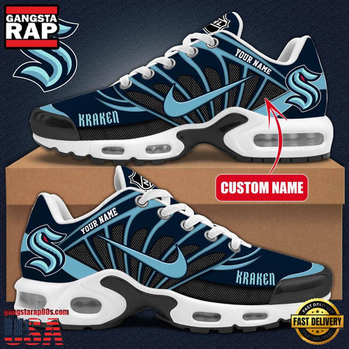NHL Custom Name Seattle Kraken New Design Air Max Plus Shoes Running Sneakers