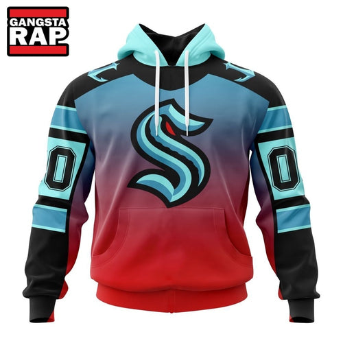 NHL Seattle Kraken Special Retro Gradient Design Hoodie, T Shirt