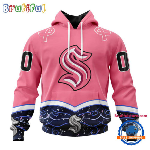 NHL Seattle Kraken Specialized Hockey Fights Cancer Hoodie